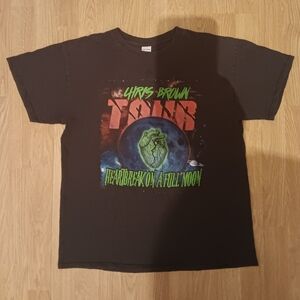 T-shirt Chris Brown 2018 Heartbreak On A Full Moon Tour